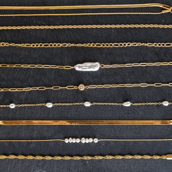 Timeless Gold Rope Chain Bracelet Waterproof Jewelry 18K Gold Rope Chain PRETTY - Picture 6 of 14